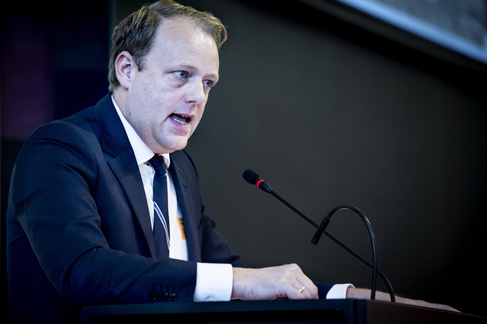 Morten Niels Jakobsen taler ved en åben høring om hvidvasksagen i Danske Bank på Christiansborg i november 2018.