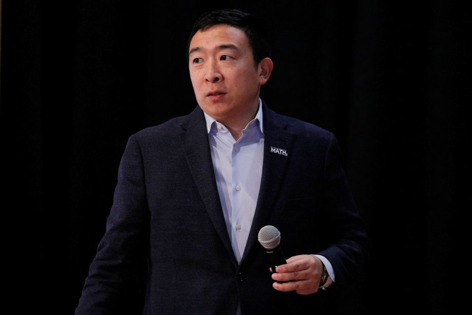 Andrew Yang opgiver sin kampagne for at blive Demokraternes præsidentkandidat, efter dårlige resultater ved primærvalgene i Iowa og New Hamsphire. (Arkivfoto).