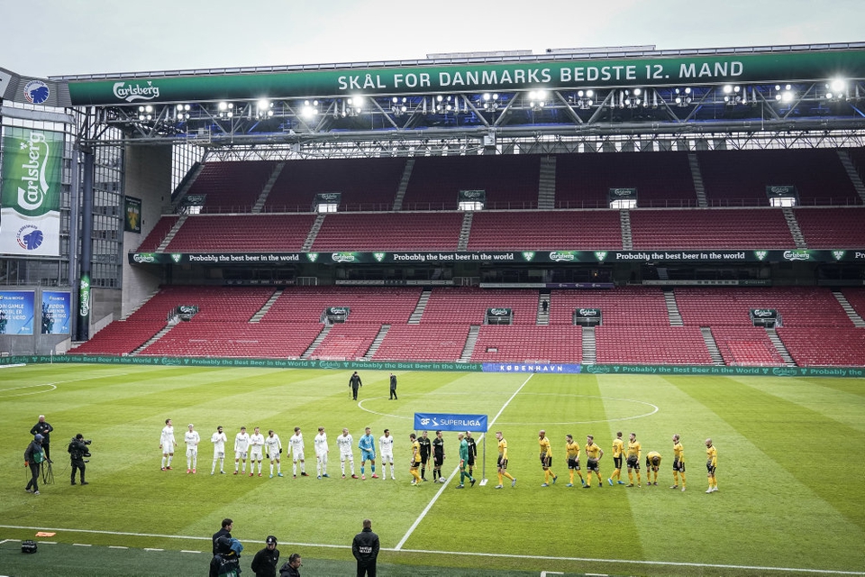 Superligaen har været suspenderet siden starten af marts, men vil blive genstartet 28. maj. (Arkivfoto)