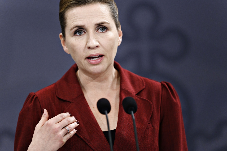 Statsminister Mette Frederiksen (S) under pressemøde i Spejlsalen i Statsministeriet om COVID-19 tirsdag den 12. maj 2020. (Foto: Philip Davali/Ritzau Scanpix)
