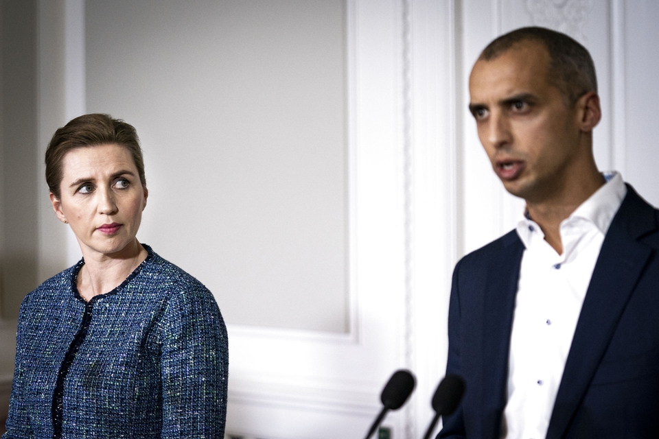 Statsminister Mette Frederiksen og udlændinge- og integrationsminister Mattias Tesfaye til pressemøde i Statsministeriet, torsdag den 16. januar 2020. (Foto: Niels Christian Vilmann/Ritzau Scanpix)