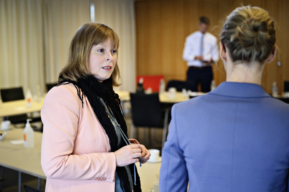 Kulturminister Joy Mogensen (S) er klar til at ændre på sammensætningen af Radio- og tv-nævnet, som har modtaget heftig kritik efter sagen om DAB-udbuddet sidste år. (Arkivfoto)