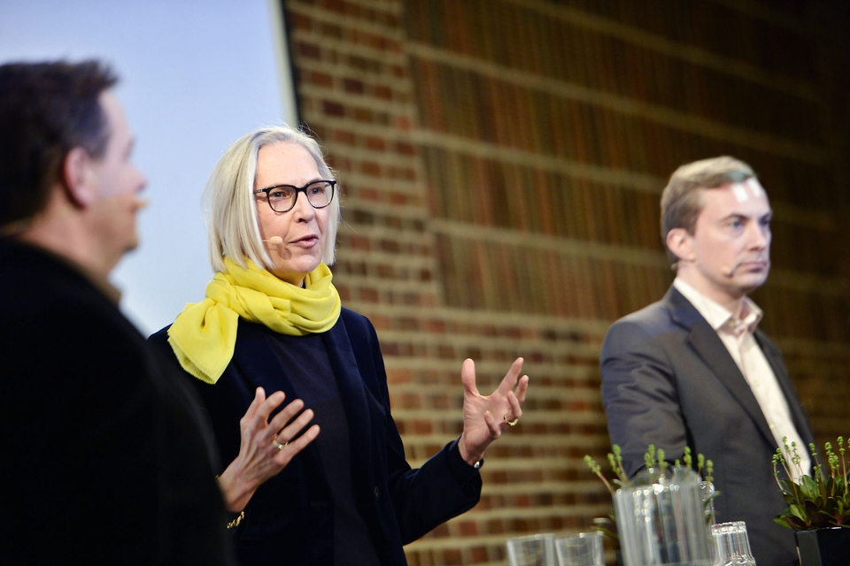 Maria Rørbye Rønn, generaldirektør i DR taler ved Radikale Venstres nytårsstævne på Hotel Nyborg Strand søndag den 5. januar 2020. (Foto: Tim K. Jensen/Ritzau Scanpix)