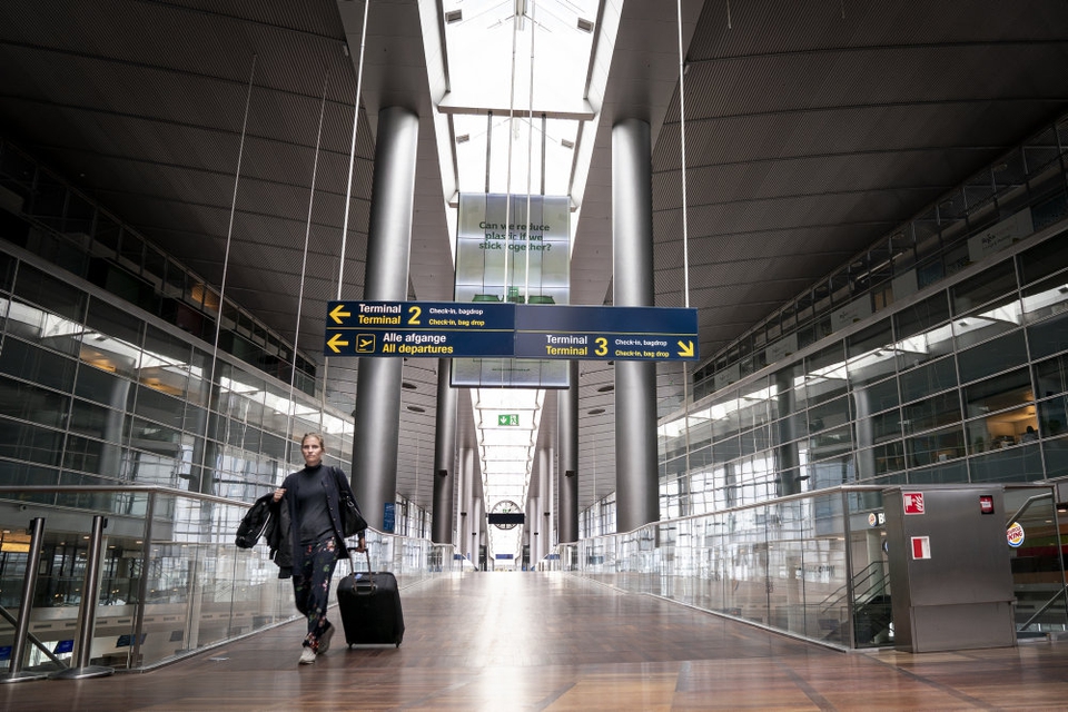 Københavns Lufthavn har i første kvartal oplevet en stor nedgang i antallet af passagerer. (Arkivfoto)