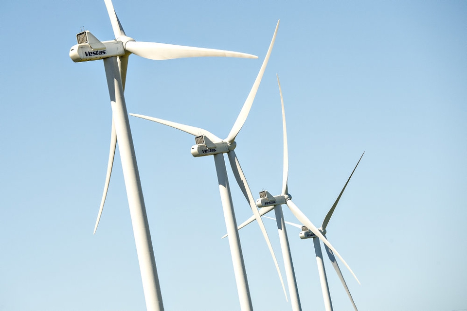 Vestas har i første kvartal blandt andet afleveret vindmøller til USA og Australien. (Arkivfoto)