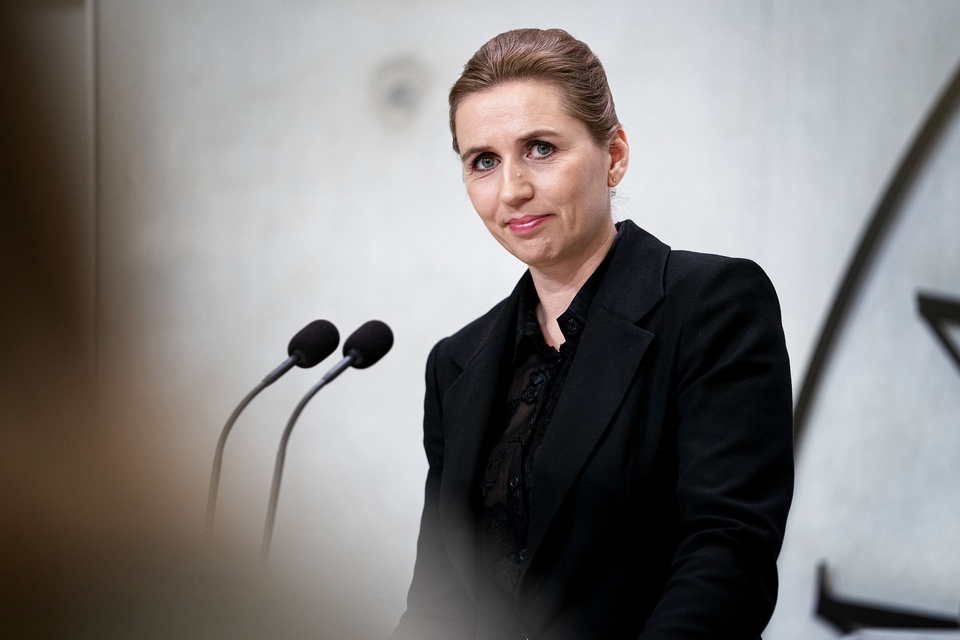 (ARKIV) Statsminister Mette Frederiksen taler på pressemødet i forbindelse med regeringsseminar på Marienborg mandag den 13. januar 2020. (Foto: Ida Guldbæk Arentsen/Ritzau Scanpix)