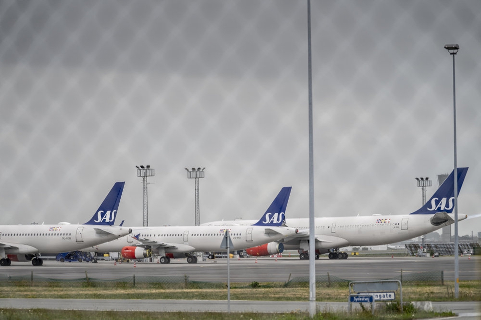 SAS har i juli fløjet med færre passagerer end samme måned sidste år. (Arkivfoto)