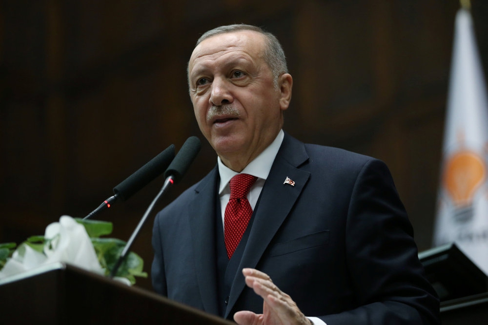 Tyrkiets præsident, Recep Tayyip Erdogan, advarer om, at Europa vil møde mange nye problemer og trusler, hvis Libyens legitime regering falder. (Arlkivfoto)
