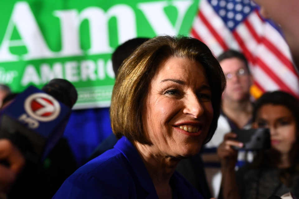 Minnesota-senator Amy Klobuchar blev nummer tre i New Hamsphire blandt Demokraternes kandidater.