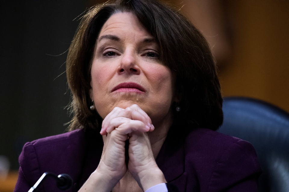 Klobuchar stillede selv op til kapløbet om at blive Demokraternes præsidentkandidat, men i marts trak hun sig og meddelte, at hun støtter Biden. Nu har hun også trukket sig som vicepræsidentkandidat. (Arkivfoto)