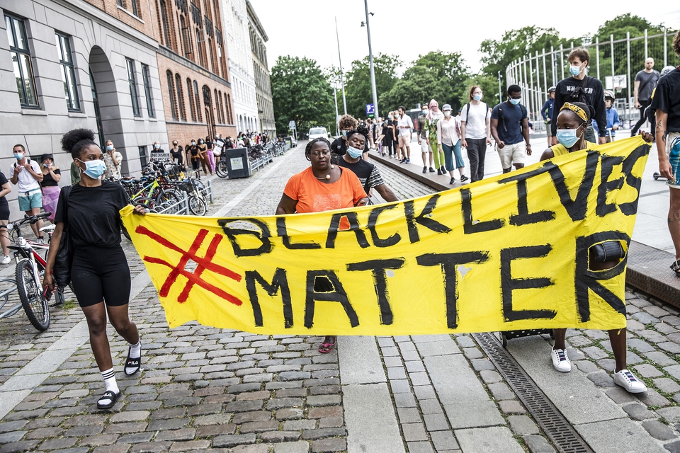 Black Lives Matter laver flashmob i København, torsdag den 18. juni 2020. (Foto: Ólafur Steinar Rye Gestsson/Ritzau Scanpix)