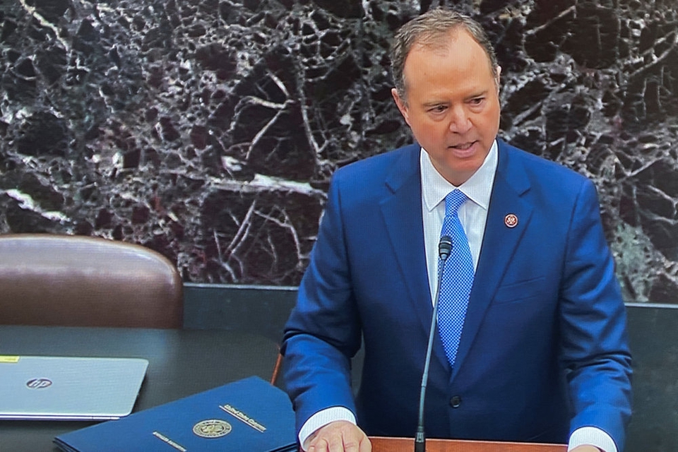 Adam Schiff, der leder efterretningsudvalget i Repræsentanternes Hus, skal lede et hold af demokrater, dre ksal fungere som anklagere ved rigsretssagen i Senatet mod præsident Donald Trump.