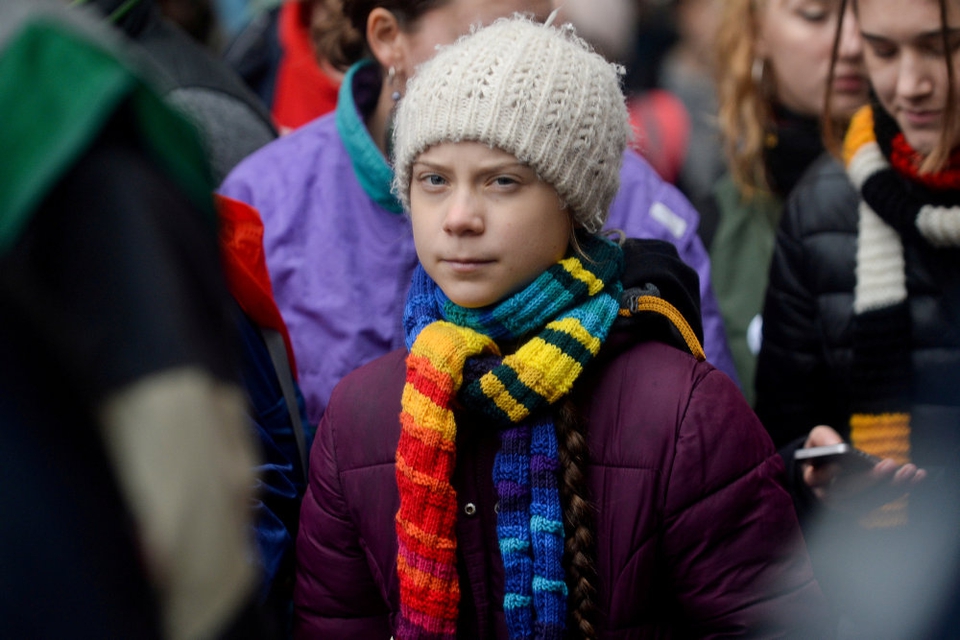 Greta Thunberg ved en demonstration for klimaet i Bruxelles, Belgiens hovedstad, 6. marts. - Følg anbefalingerne fra eksperter og jeres lokale myndigheder og #StayAtHome (bliv hjemme, red.) for at mindske spredningen af virusset, skriver hun på sin Instagram-profil. (Arkivfoto).
