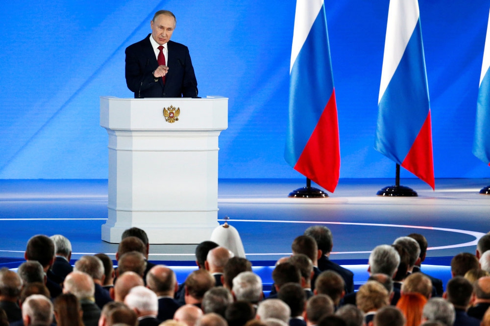 Den russiske præsident, Vladimir Putin, holdt onsdag sin årlige tale i parlamentet.