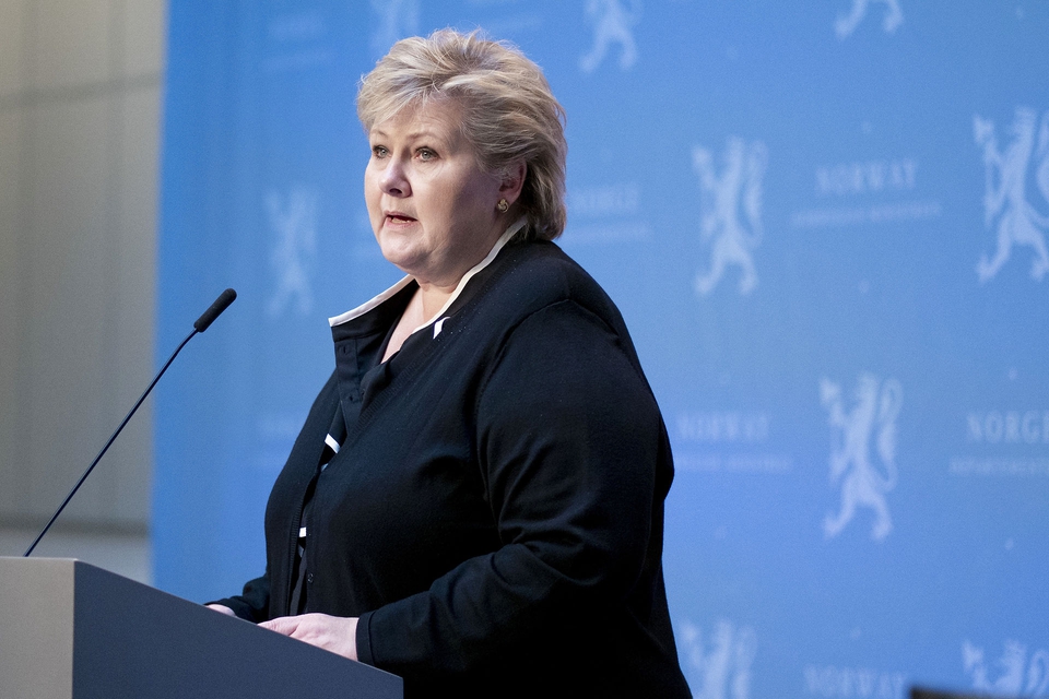 Norges statsminister Erna Solberg. (Foto: Fredrik Hagen/NTB/Ritzau Scanpix)