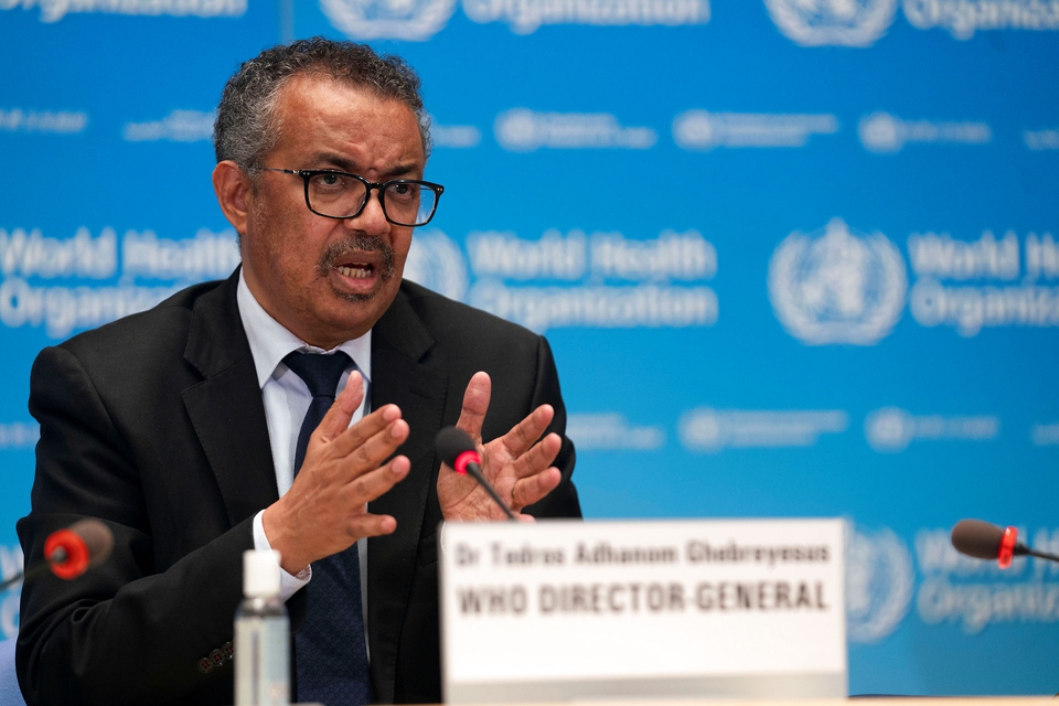 Tedros Adhanom Ghebreyesus, Director General of the World Health Organization (WHO) attends the signing of the memorandum of understanding between WHO and the WHO Foundation in Geneva, Switzerland, May 27, 2020. (Foto: Christopher Black/Reuters/Ritzau Scanpix)
