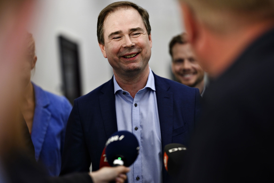 Finansminister Nicolai Wammen (S) under doorstep efter forhandlinger om økonomisk sommerpakke, i Finansministeriet i København, natten til mandag den 15. juni 2020.. (Foto: Philip Davali/Ritzau Scanpix)