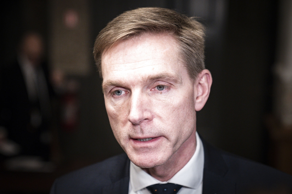 Kristian Thulesen Dahl (DF) taler med pressen efter det ekstraordinære møde i Udenrigspolitisk Nævn om Iran og Irak på Christiansborg, onsdag den 8. januar 2020. (Foto: Niels Christian Vilmann/Ritzau Scanpix)