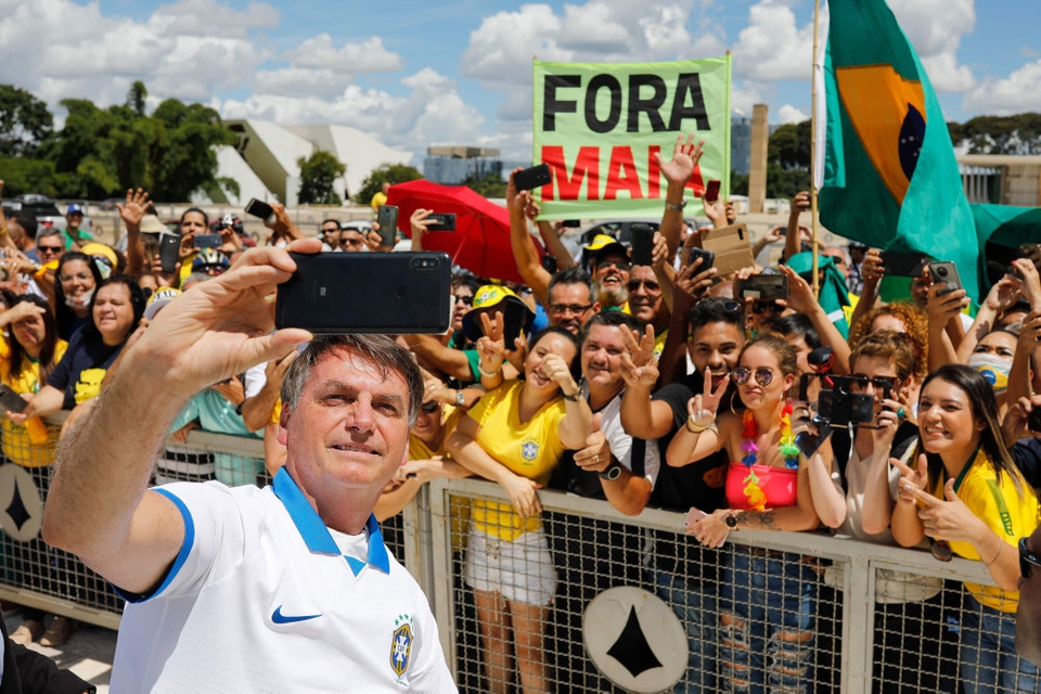 Brasiliens præsident har fået både støtter og modstandere til at demonstrere med sin politik under coronakrisen. (Arkivfoto.)