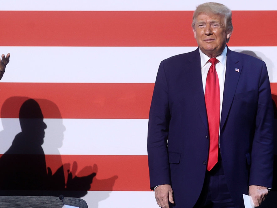 USA' præsident, Donald Trump, deltog torsdag lokal tid i en rundbordssamtale ved en kampagnelignende begivenhed i en kirke i Dallas.