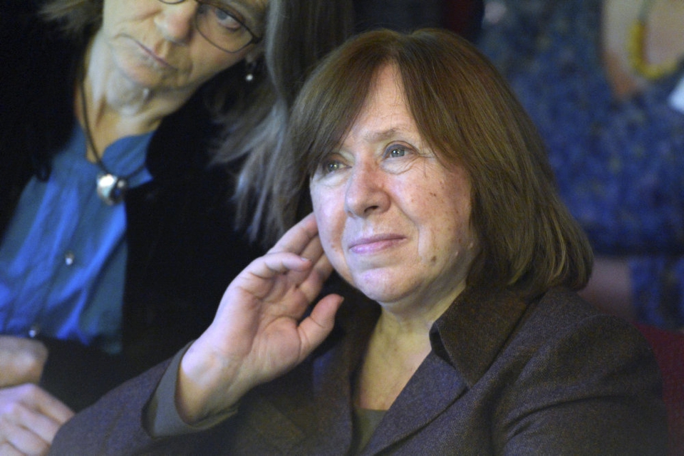 Den hviderussiske forfatter Svetlana Aleksijevitj, som i 2015 modtog Nobels litteraturpris.
